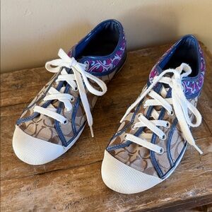 Coach Zorra Signature Canvas and Leather  Sneakers Size 9.5 -10